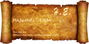 Hajgató Edda névjegykártya